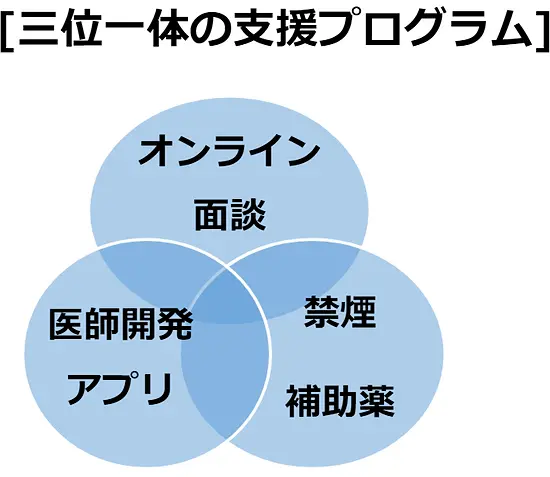 オンライン禁煙支援プログラムのイメージ