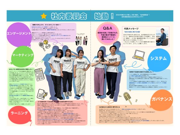 社内報での委員会紹介ページ