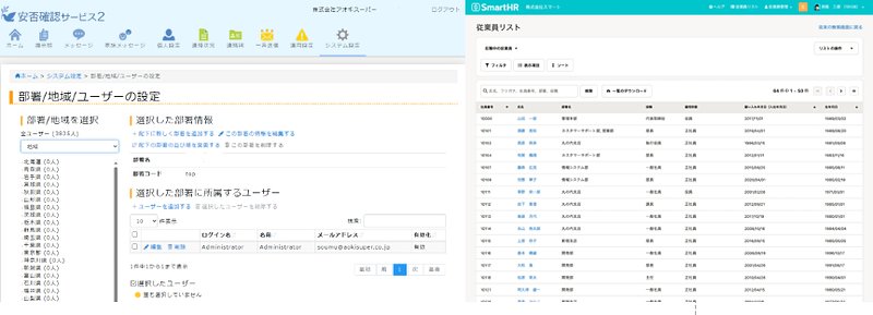 アオキスーパーはSmartHRの登録情報をワンクリックで同期できた