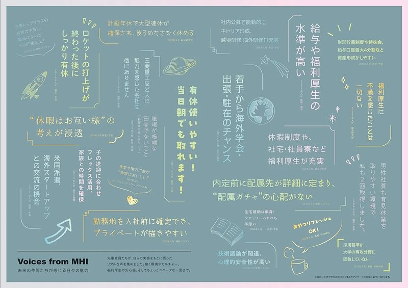 社員アンケートをもとに構成された、制度や職場環境に関するリアルな声