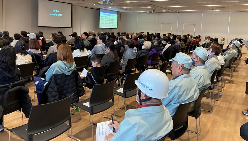 大阪市西淀川区竹島地域と連携した防災訓練のようす